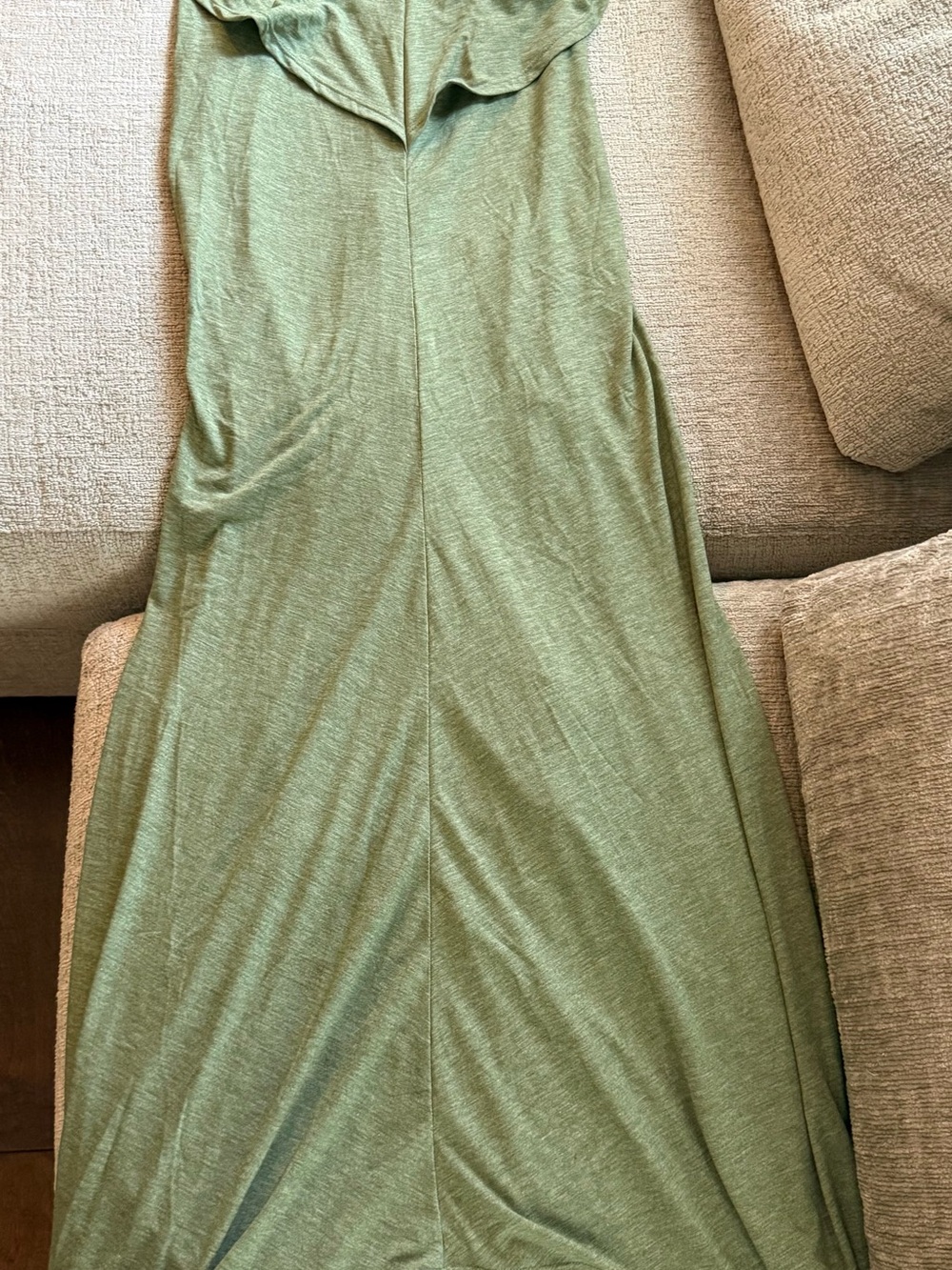 HALARA Olive Green Draped Open-Back Maxi Dress - Picture 2 of 4